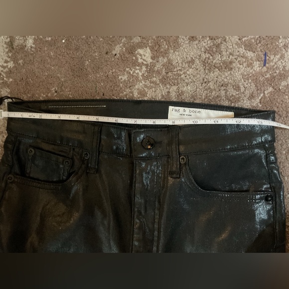 NWT rag & bone faux leather high rise ankle flare size. 27 - Picture 12 of 13